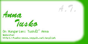 anna tusko business card